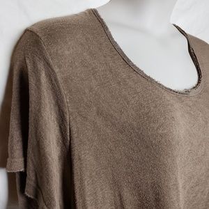Bobeau - Brown Aged Knit Tee (3X)